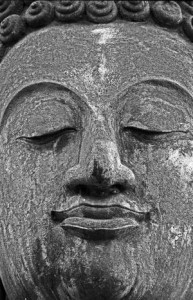 Buddha face, Sukhothai, Thailand (1997) Photo (c) Karen Abrahamson